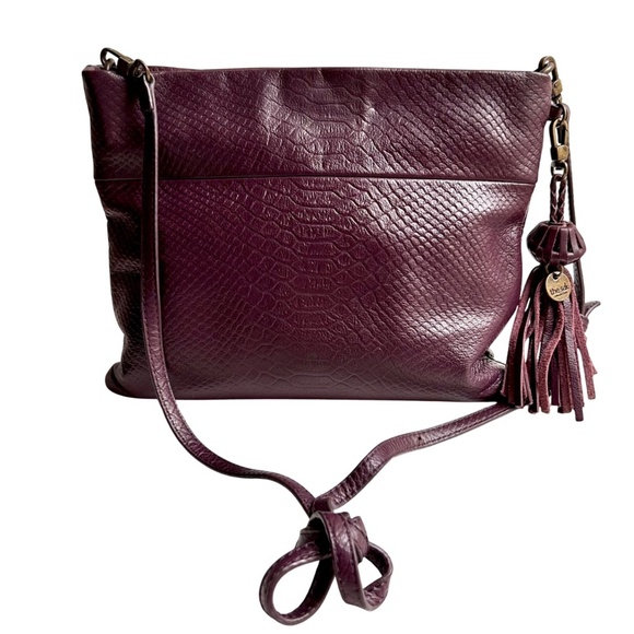 The Sak Collection Leather Snakeskin Look Crossbody Bag - Picture 1 of 11